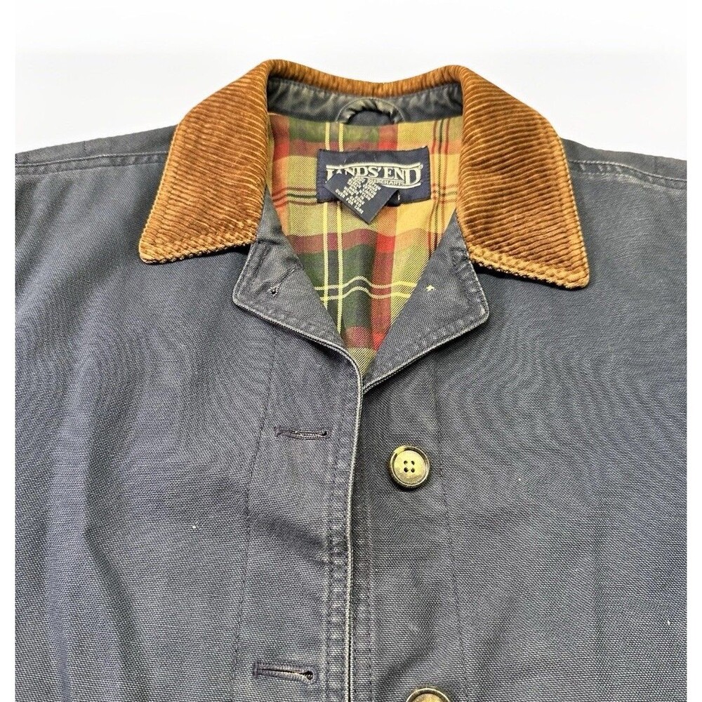 Women's Barn/Chore Navy Jacket with Corduroy Collar - Picture 3 of 10